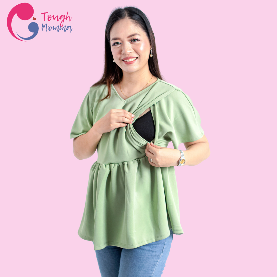 ToughMomma Aisha Maternity Nursing Blouse M - L/ XL- 2XL