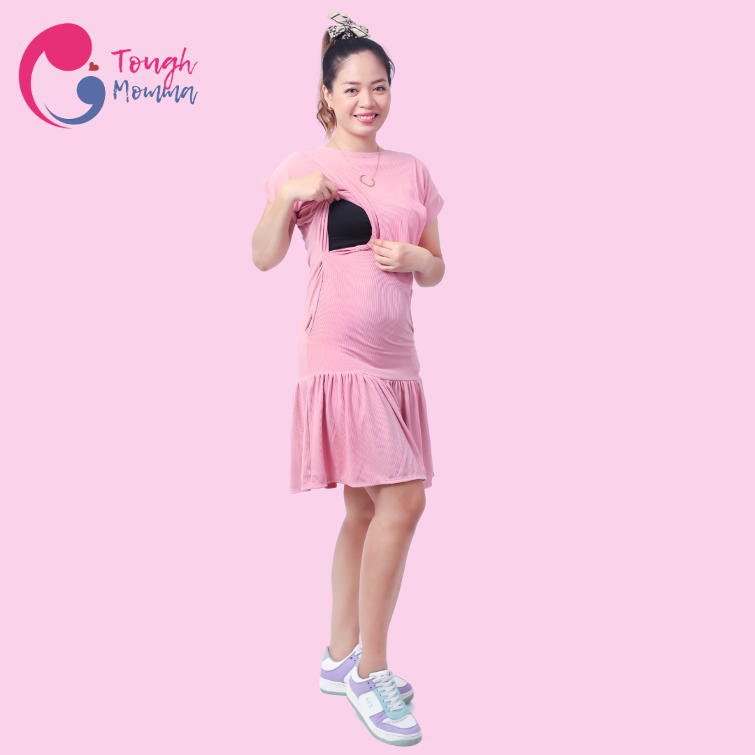 ToughMomma Gabrielle Maternity Nursing Dress S - 2XL