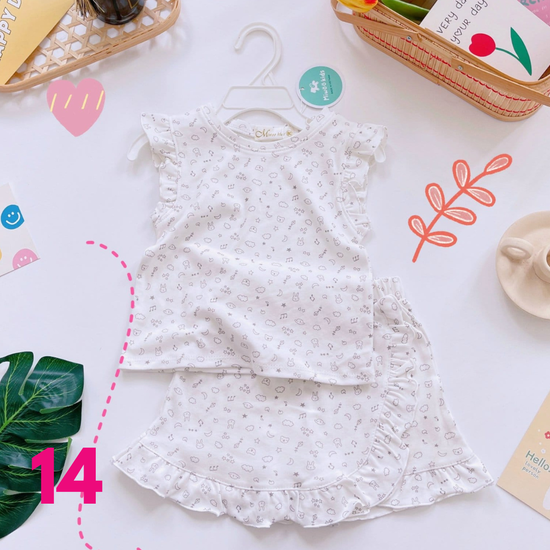 ToughMomma Little Amelie Ruffled Blouse With Skort 0- 5 years old