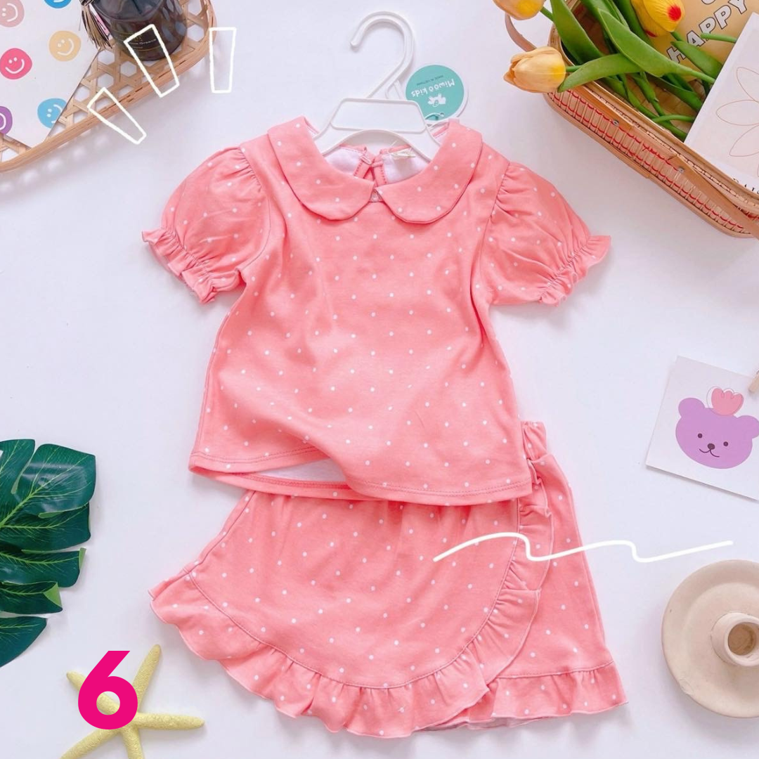 ToughMomma Little Aliyah Doll Collared Blouse With Skort 0- 5 years old