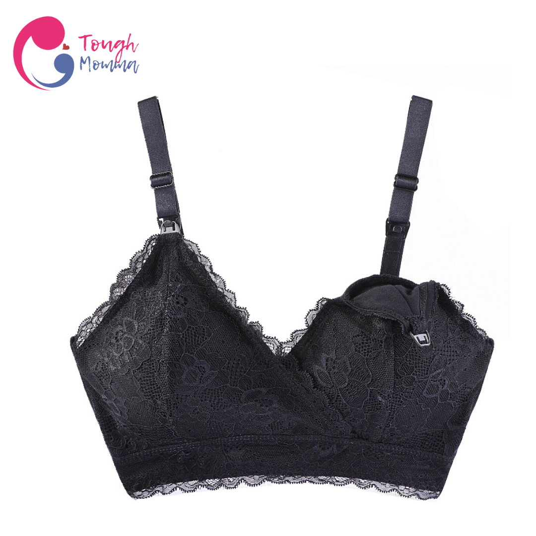 ToughMomma Wennessa Lacey Crossover Wireless Nursing Bra