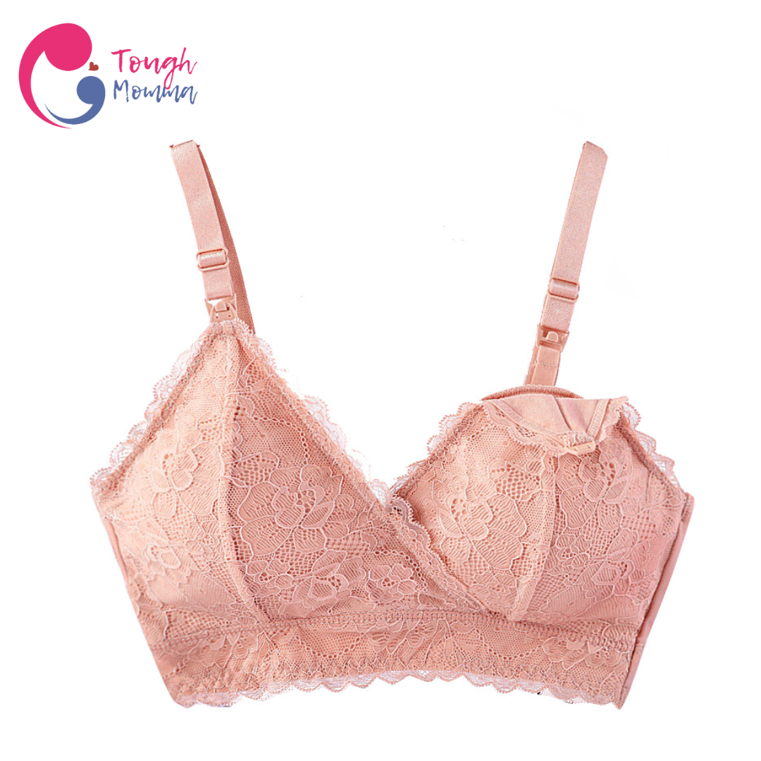 ToughMomma Wennessa Lacey Crossover Wireless Nursing Bra