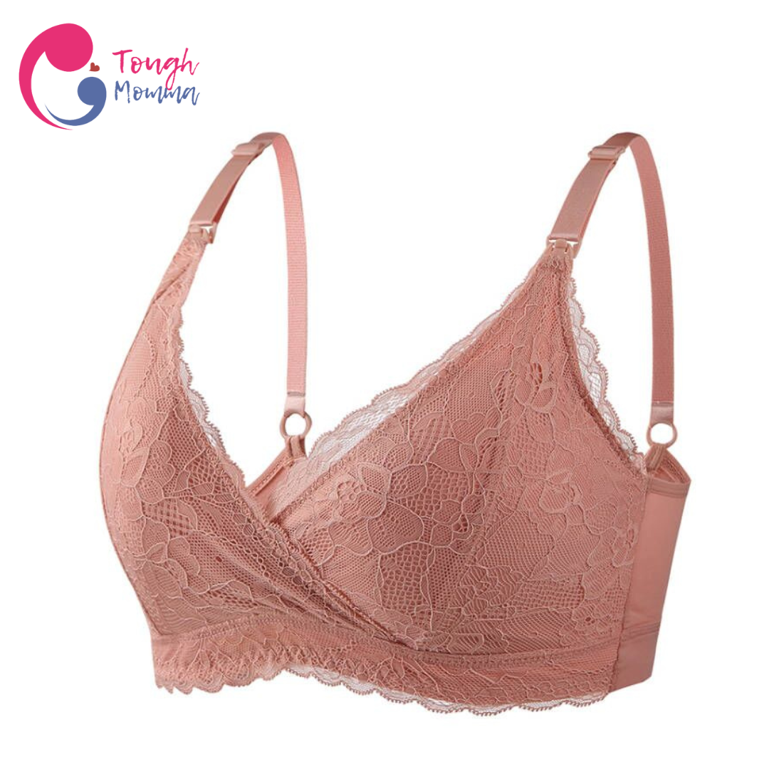 ToughMomma Wennessa Lacey Crossover Wireless Nursing Bra