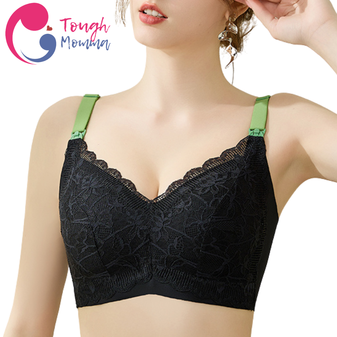 ToughMomma Arielle Sexy Lace Wireless Nursing Bra for PLUS SIZE