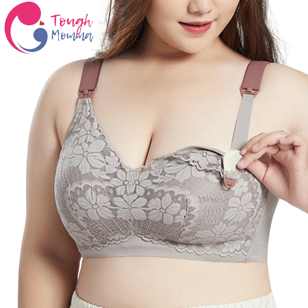 ToughMomma Brianna Sexy Lace Wireless Nursing Bra for PLUS SIZE