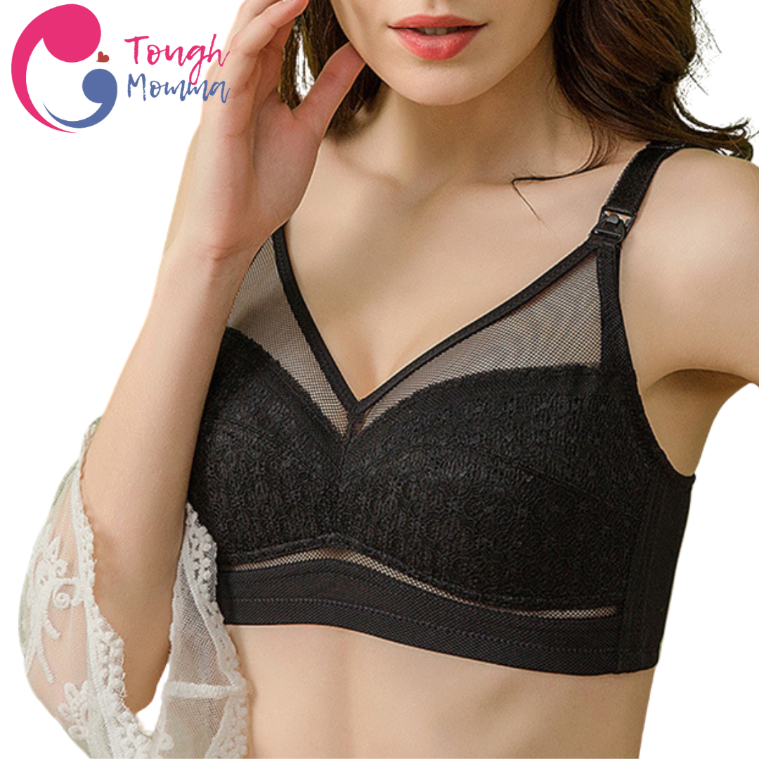 ToughMomma Cassandra Sexy Lace Wireless Nursing Bra for PLUS SIZE