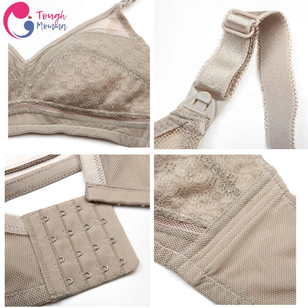 ToughMomma Cassandra Sexy Lace Wireless Nursing Bra for PLUS SIZE