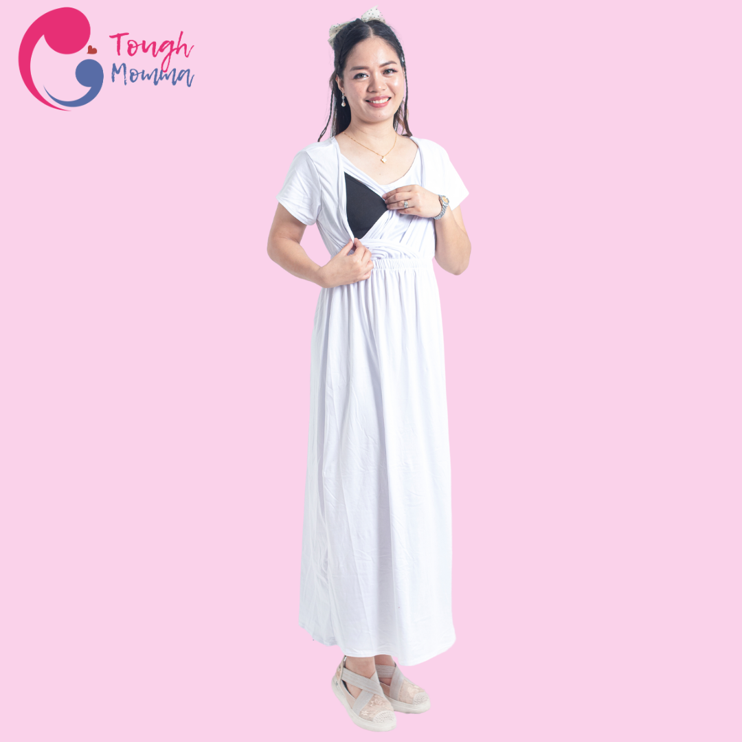 SLIGHTLY DAMAGED/STAINED- ToughMomma Katherine Maternity Nursing Dress M - XL