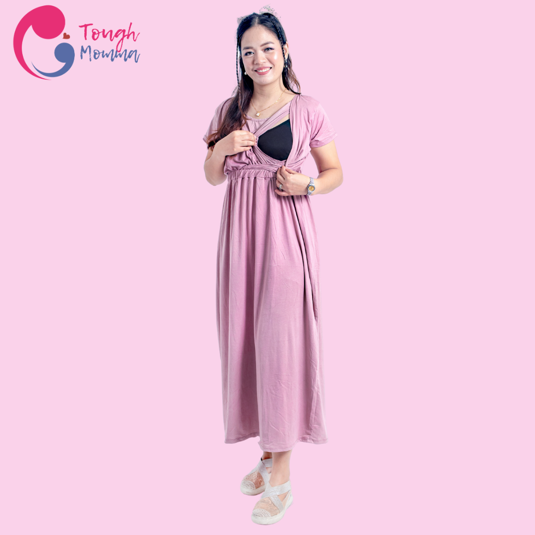 SLIGHTLY DAMAGED/STAINED- ToughMomma Katherine Maternity Nursing Dress M - XL