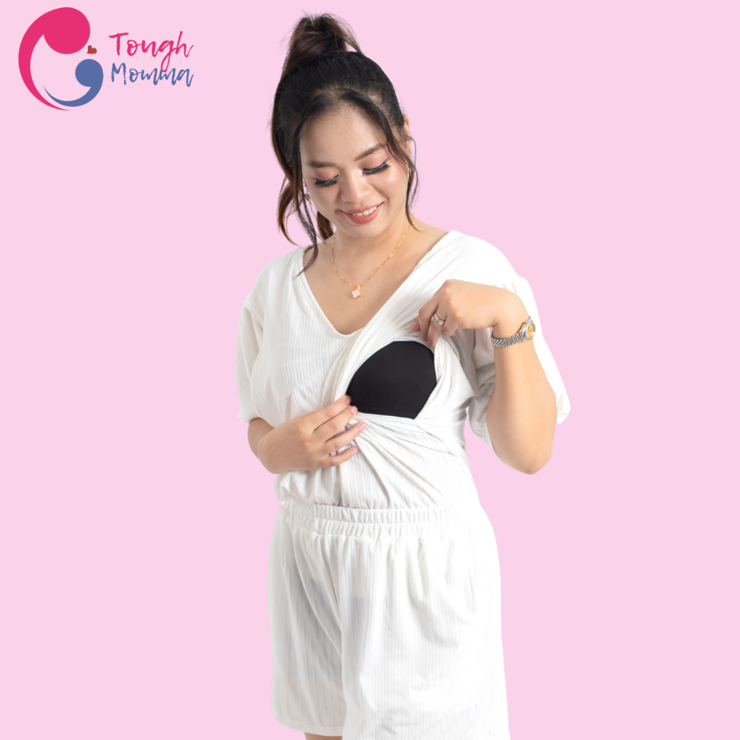 SLIGHTLY DAMAGED/ STAINED ToughMomma Darianne Maternity Nursing Lounge Wear M - 2XL