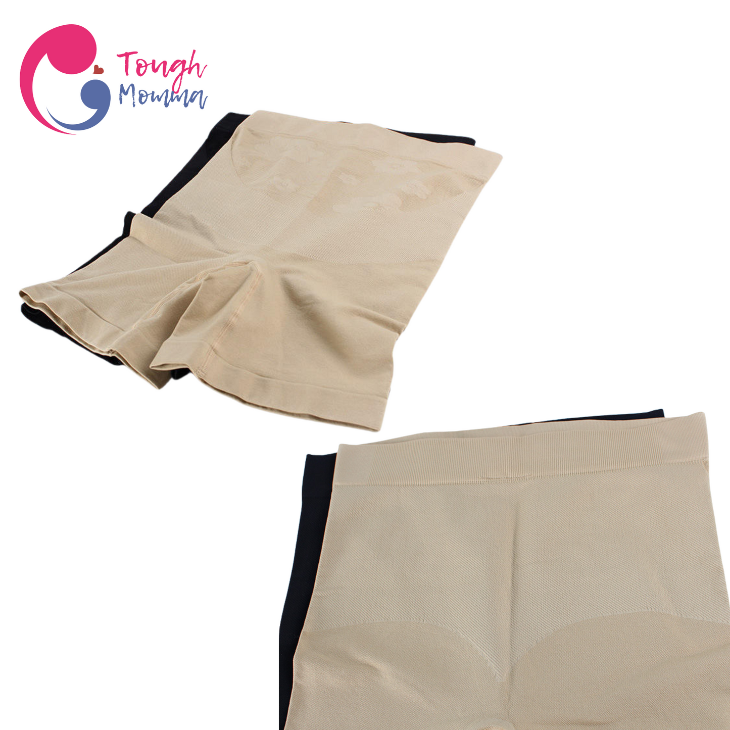 ToughMomma Astra Over The Bump Maternity Compression Shorts With Bump and Back Lift & Support