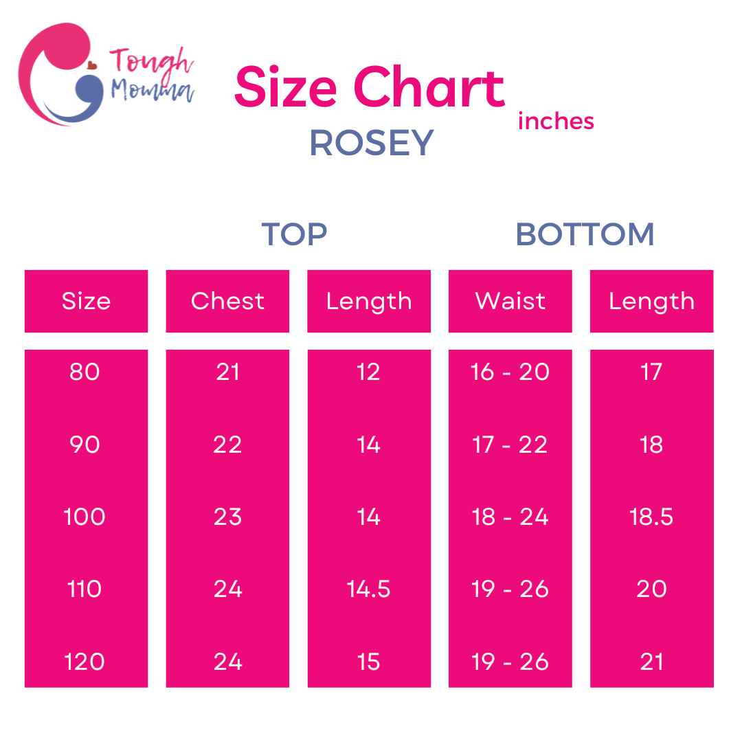 SLIGHTLY FADED/ STAINED ToughMomma Little Rosey Collared Doll Blouse With Pants 1 - 5 years old (Copy)