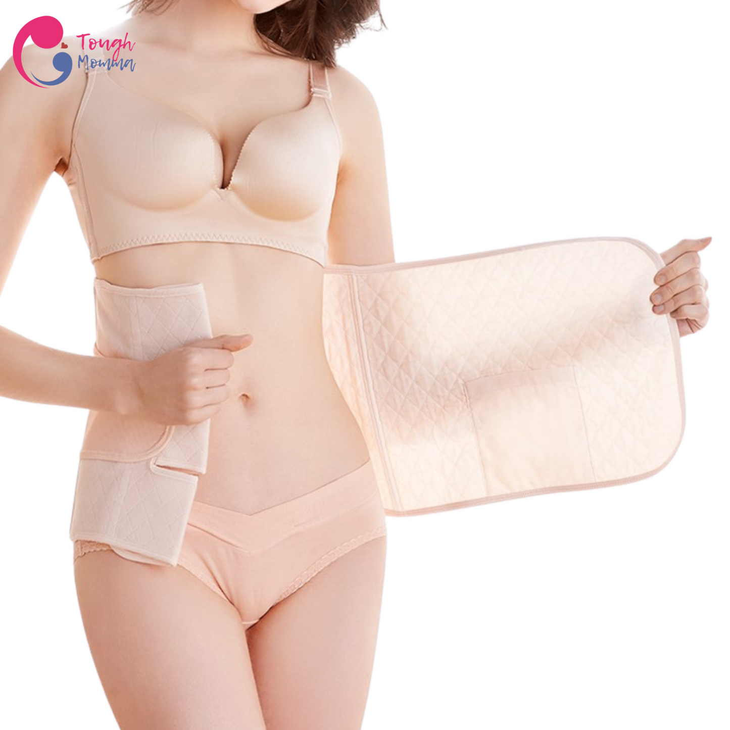 SLIGHTLY DAMAGED/STAINED ToughMomma Amazing Joyce 3-in-1 Postpartum Cotton Binder + Pelvic