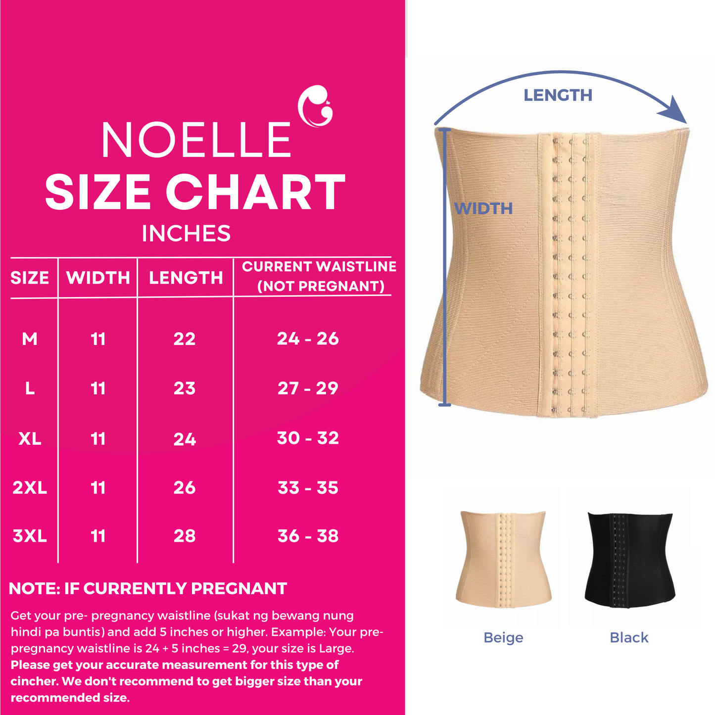 SLIGHTLY DAMAGED/STAINED ToughMomma Noelle Postpartum Waist Cincher