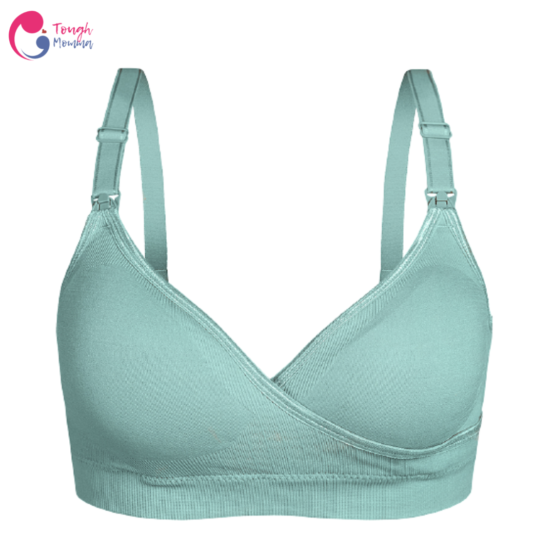 SLIGHTLY DAMAGED/STAINED ToughMomma Crossover Seamless Wireless Nursing Bra