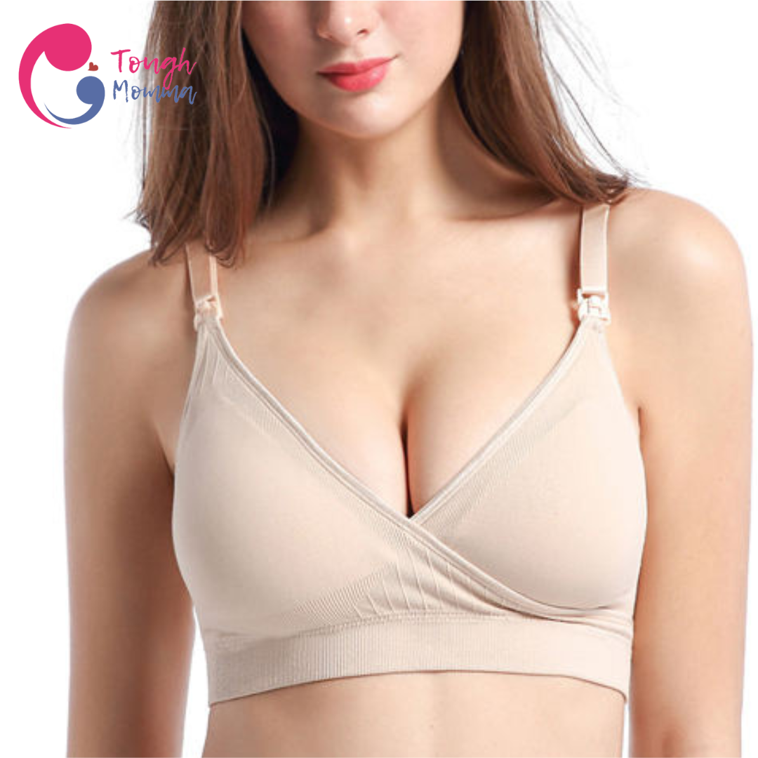 ToughMomma Crossover Seamless Wireless Nursing Bra