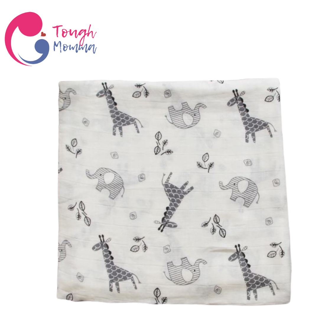 (CLEARANCE SALE) ToughMomma Sweet Briseis Organic Bamboo GOTS - Muslin Swaddle Blanket (2 layers)