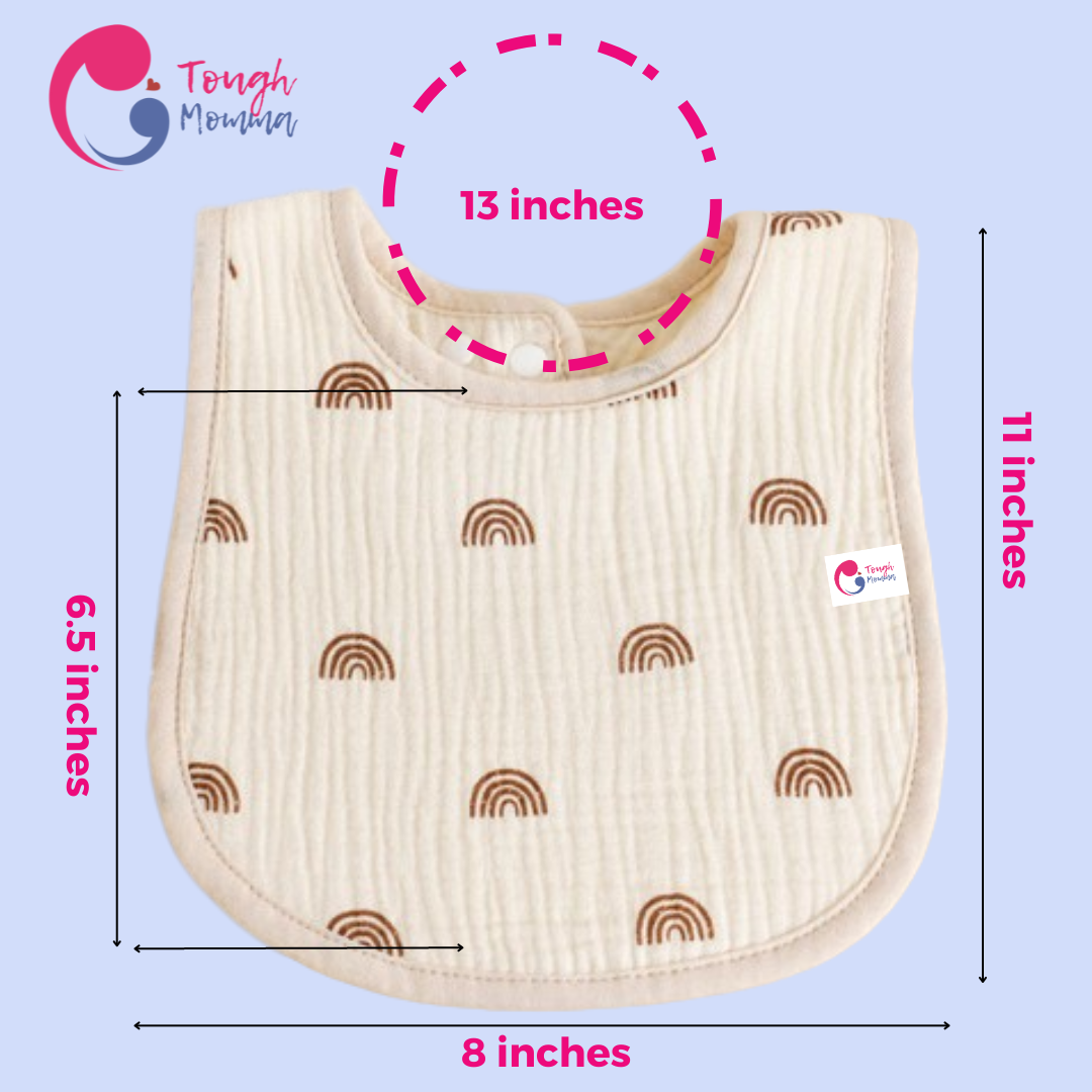 ToughMomma Bailian Muslin Cotton Bibs (0-2 years old)