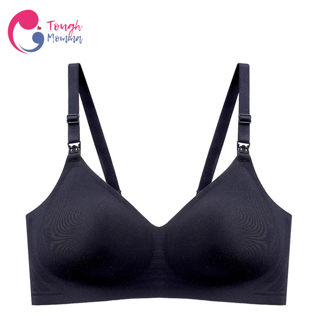 SLIGHTLY DAMAGED/ STAINED ToughMomma Berinice Premium Quality Seamless Wireless Ice Silk Nursing Bra