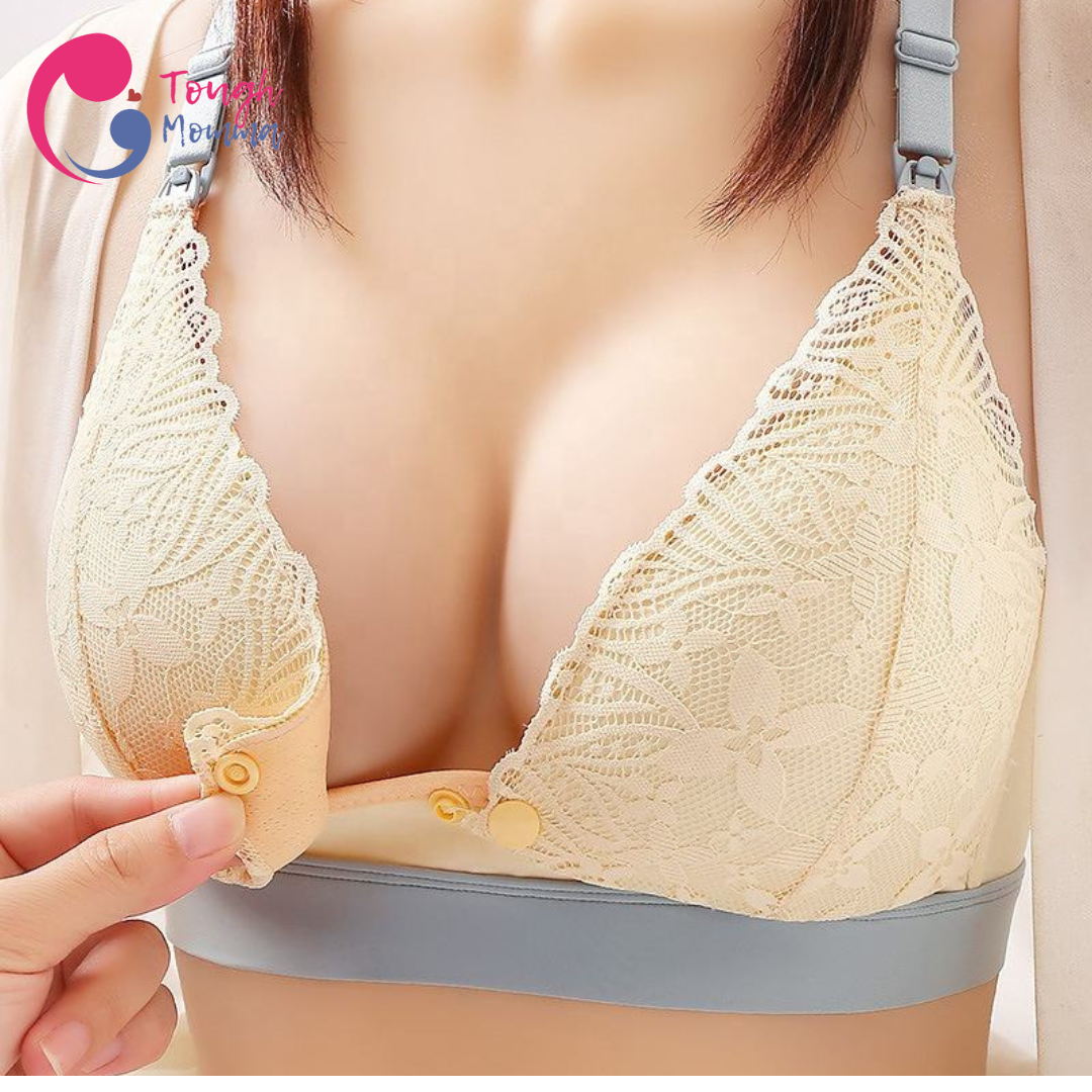SLIGHTLY DAMAGED/STAINED ToughMomma Velle Sexy Lace Wireless Nursing Bra