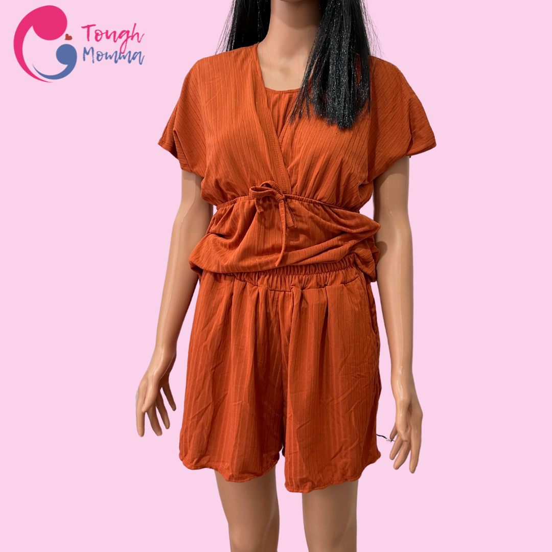 SLIGHTLY DAMAGED ToughMomma Azra Kimono Maternity Nursing Lounge Wear M - 2XL