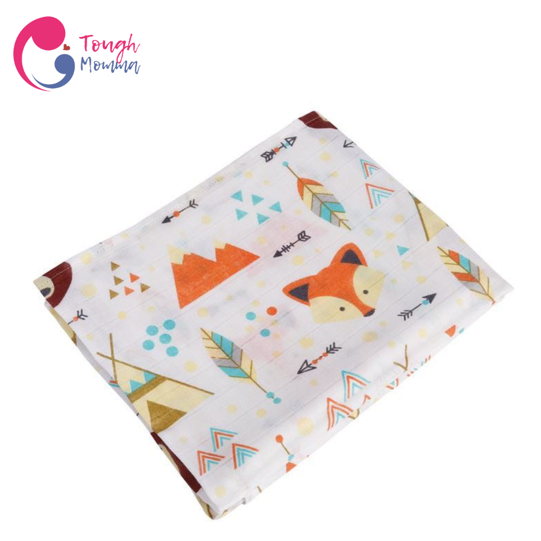 (CLEARANCE SALE) ToughMomma Sweet Briseis Organic Bamboo GOTS - Muslin Swaddle Blanket (2 layers)
