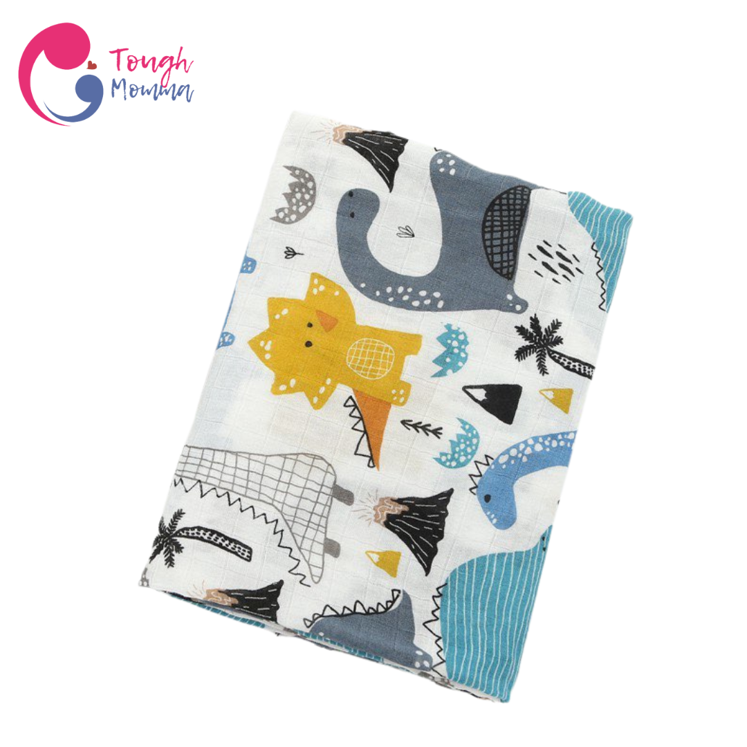 (CLEARANCE SALE) ToughMomma Sweet Briseis Organic Bamboo GOTS - Muslin Swaddle Blanket (2 layers)