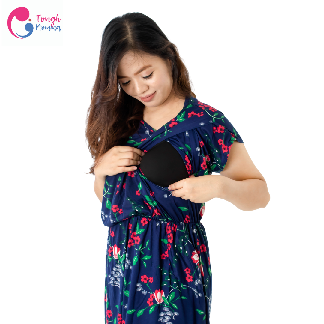 SLIGHTLY DAMAGED/STAINED- ToughMomma Camilla Nursing Dress M - XL