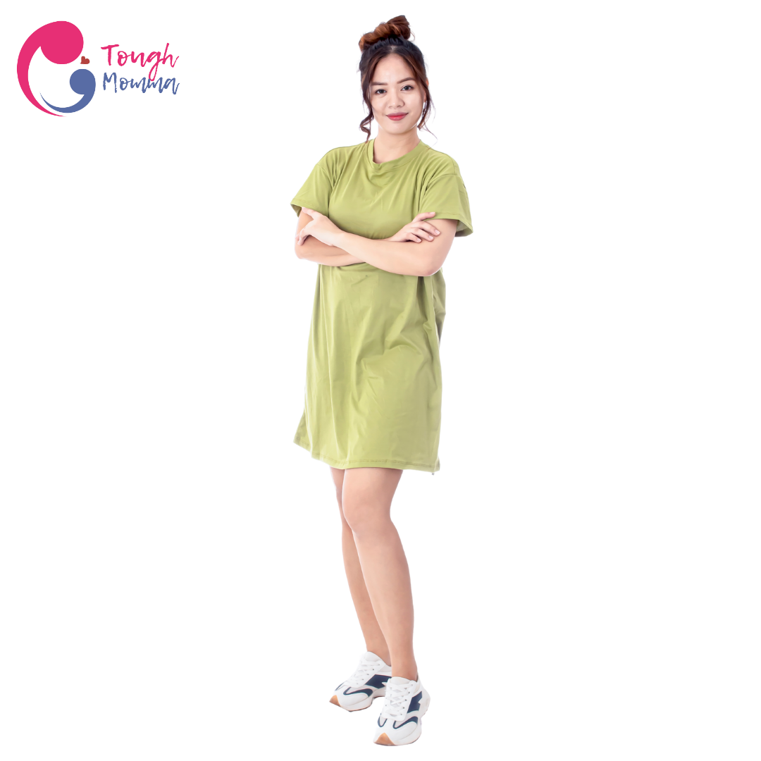 ToughMomma Candice Maternity Nursing T- Shirt Dress M - 2XL