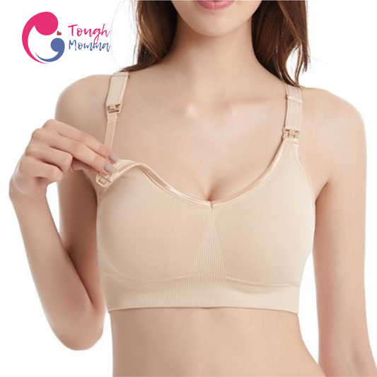 SLIGHTLY DAMAGED ToughMomma Deep Curve Seamless Wireless Nursing Bra