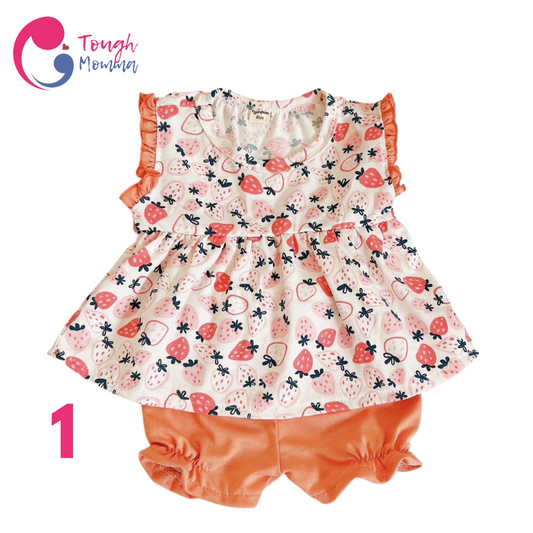 SLIGHTLY DAMAGED/STAINED ToughMomma Little Kylie Blouse With Sexy Shorts 0- 5 years old (Copy)