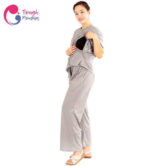 SLIGHTLY DAMAGED/STAINED ToughMomma Vienna Maternity/ Nursing Pajama Set (M- 2XL)