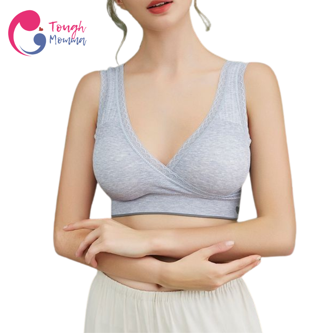 ToughMomma Alaina Pull Aside Cotton Wireless Nursing Bra