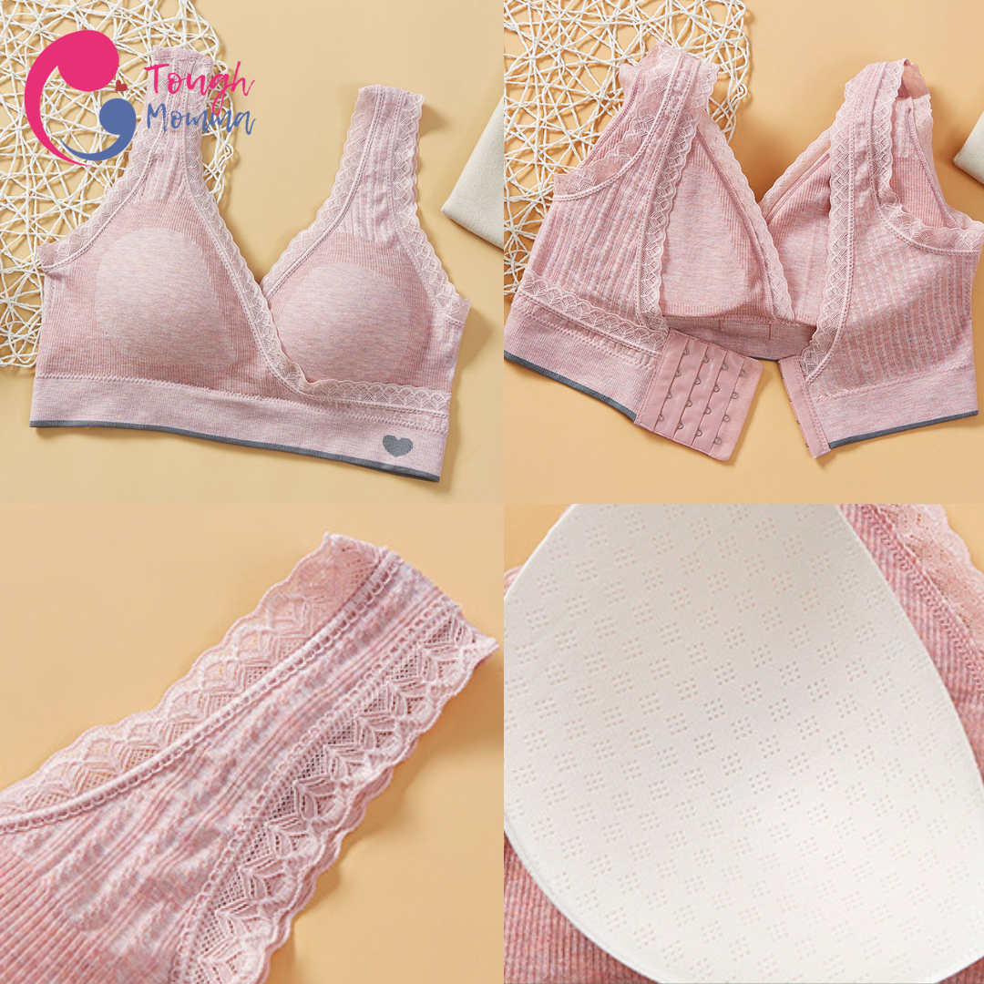 ToughMomma Alaina Pull Aside Cotton Wireless Nursing Bra