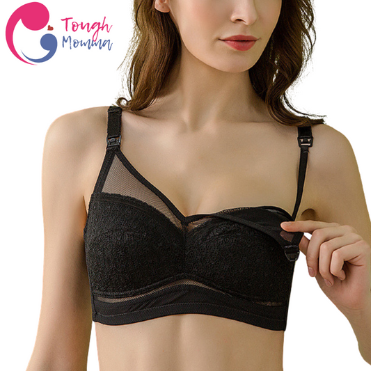 ToughMomma Cassandra  Sexy Lace Wireless Nursing Bra for PLUS SIZE