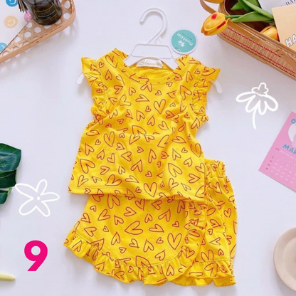 ToughMomma Little Amelie Ruffled Blouse With Skort 0- 5 years old