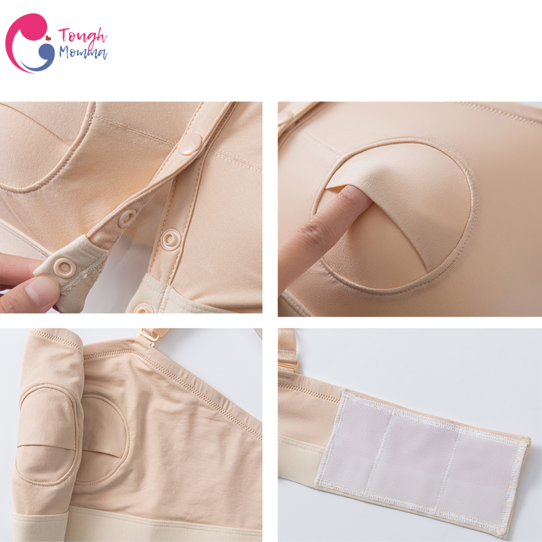 ToughMomma Kayin Ultra Comfort Wireless Handsfree Pumping Maternity Nursing Bra