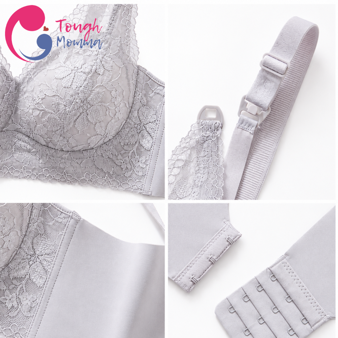 ToughMomma Freya Sexy Lace Wireless Push Up Maternity Nursing Bra