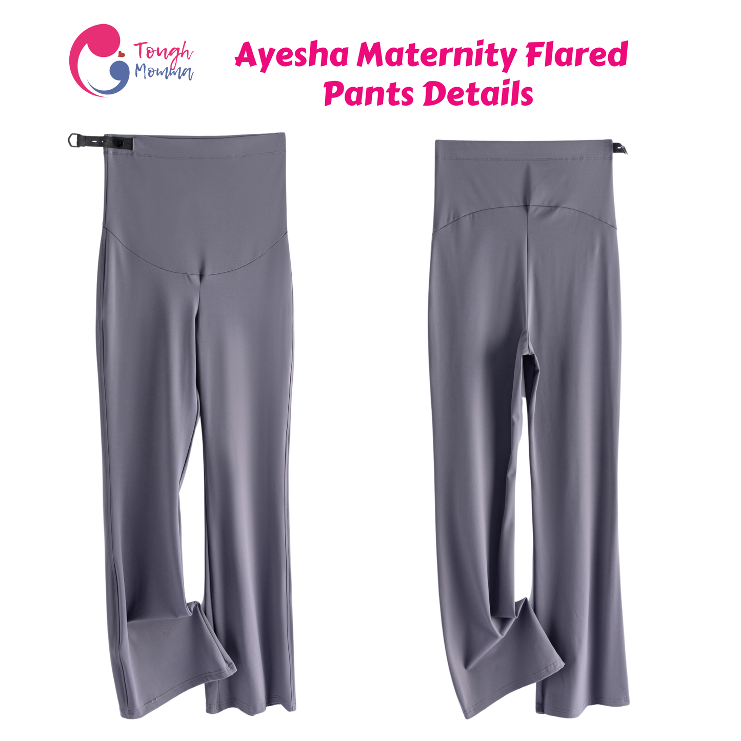 ToughMomma Ayesha Over The Bump Maternity Flared Pants