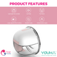 YOUHA The INs Gen 2 Handsfree Wearable Wireless Electric Breast Pump With Bluetooth App Function And Complete Accessories