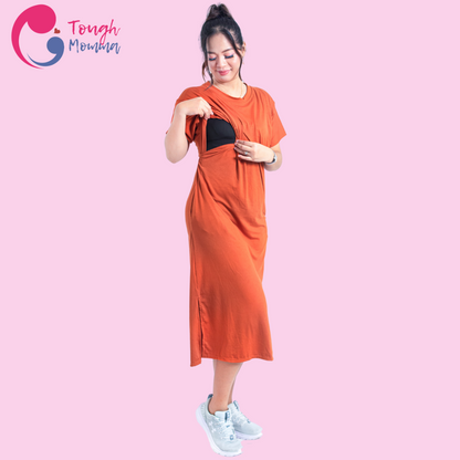 ToughMomma Yumi Maternity Nursing T- Shirt Dress S - 2XL
