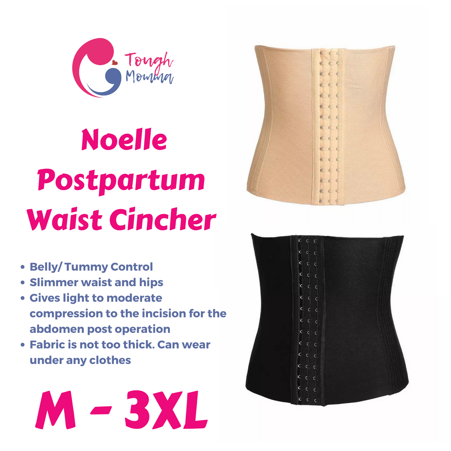 SLIGHTLY DAMAGED/STAINED ToughMomma Noelle Postpartum Waist Cincher