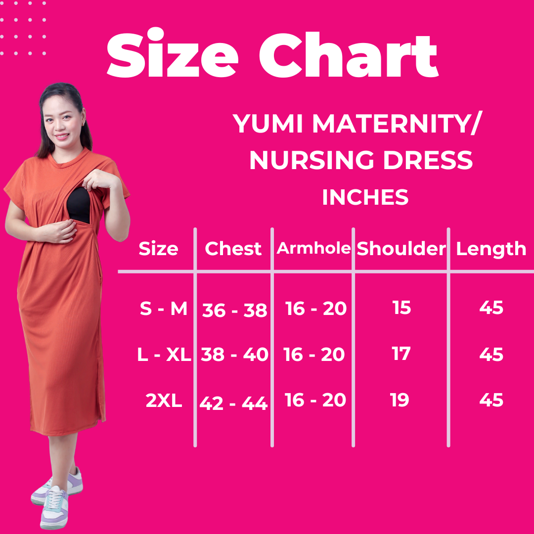 ToughMomma Yumi Maternity Nursing T- Shirt Dress S - 2XL