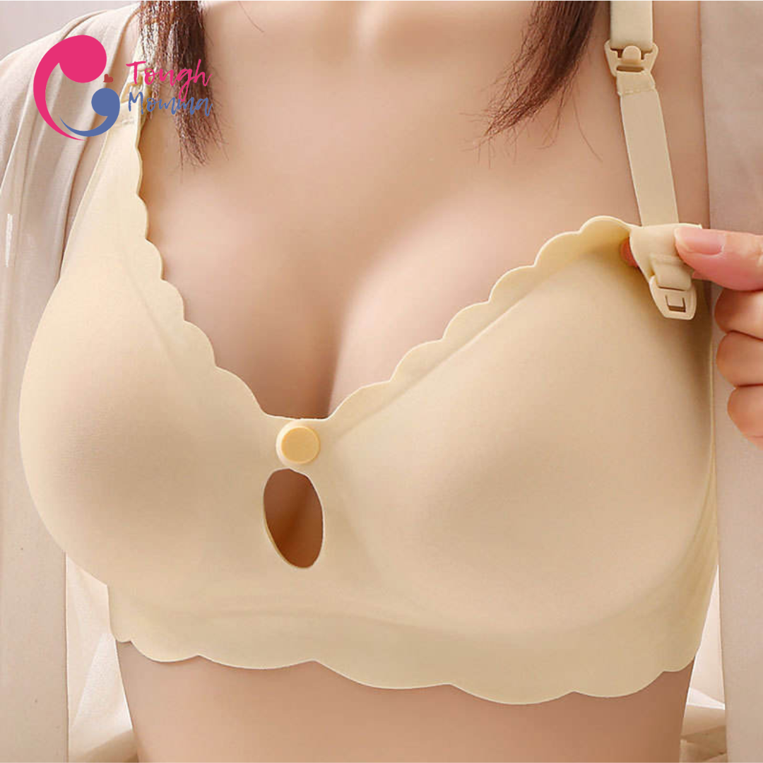 ToughMomma Ysabelle Premium Quality Seamless Wireless Ice Silk Nursing Bra