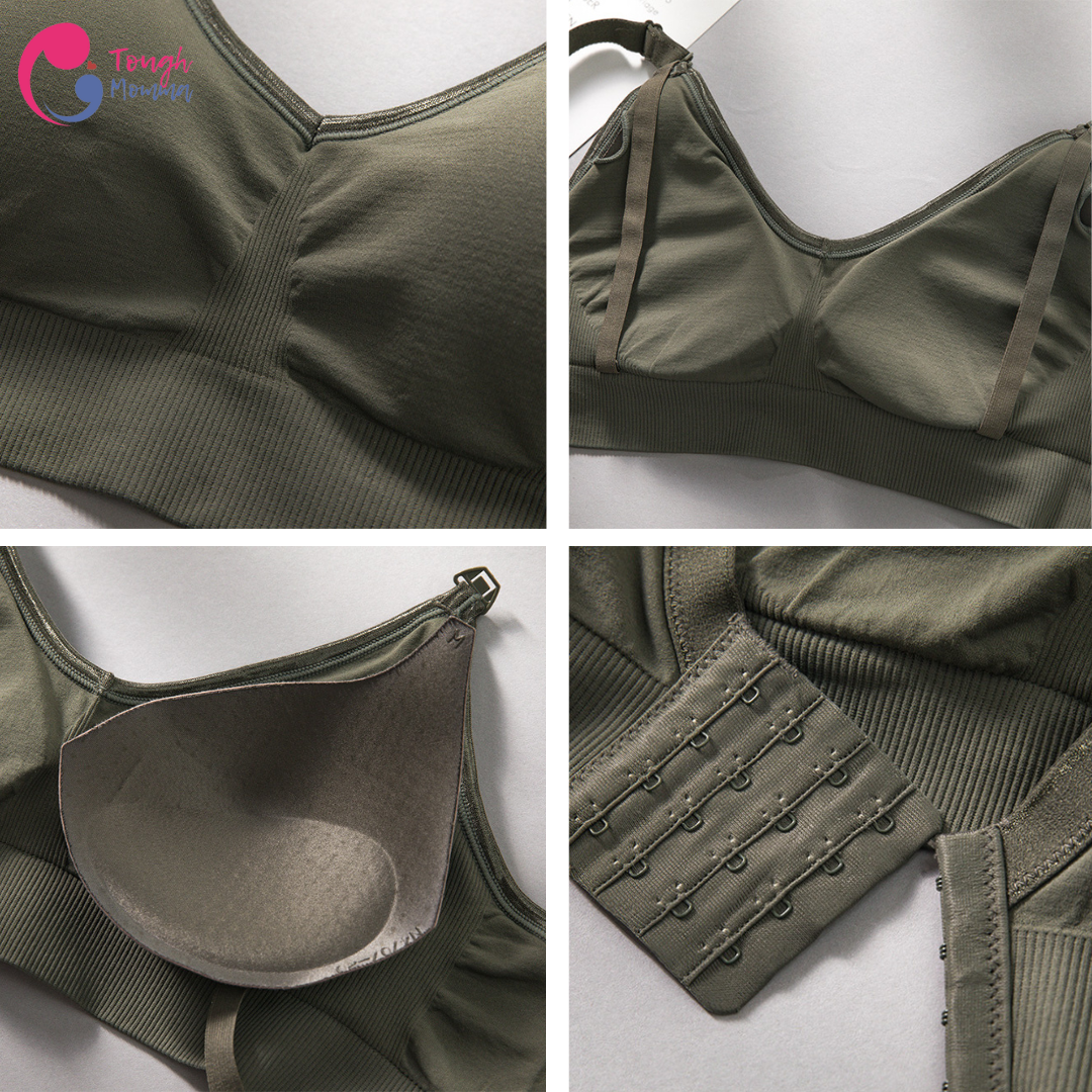 SLIGHTLY DAMAGED ToughMomma Deep Curve Seamless Wireless Nursing Bra