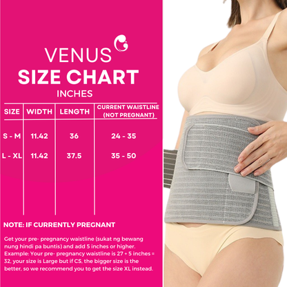 SLIGHTLY/STAINED DAMAGE ToughMomma Venus Nano Bamboo Charcoal Recovery Postpartum Belly Binder With Back Support