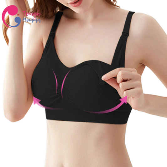 SLIGHTLY DAMAGED ToughMomma Classic Seamless Wireless Nursing Bra