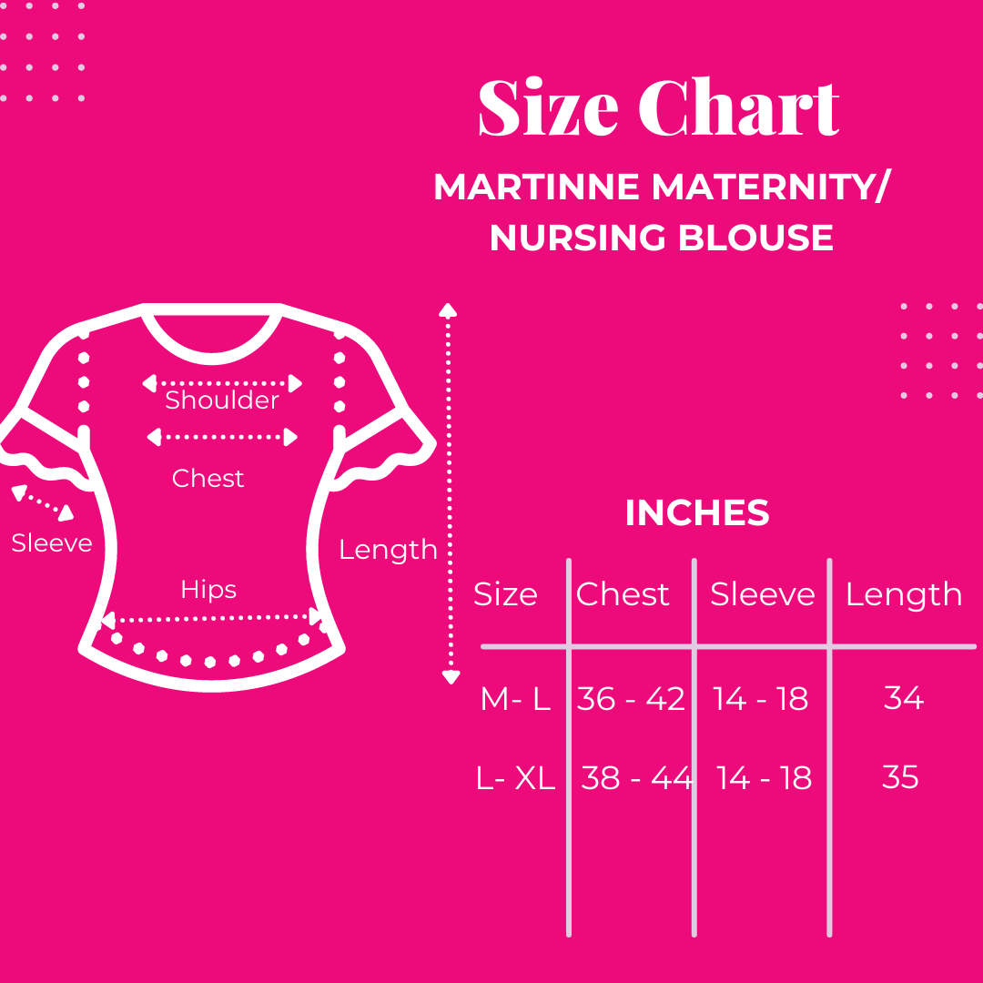 ToughMomma Martinne Maternity Nursing Blouse M -  L