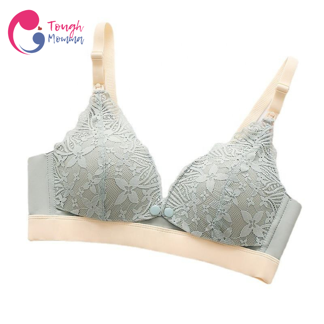 ToughMomma Velle  Sexy Lace Wireless Maternity Nursing Bra