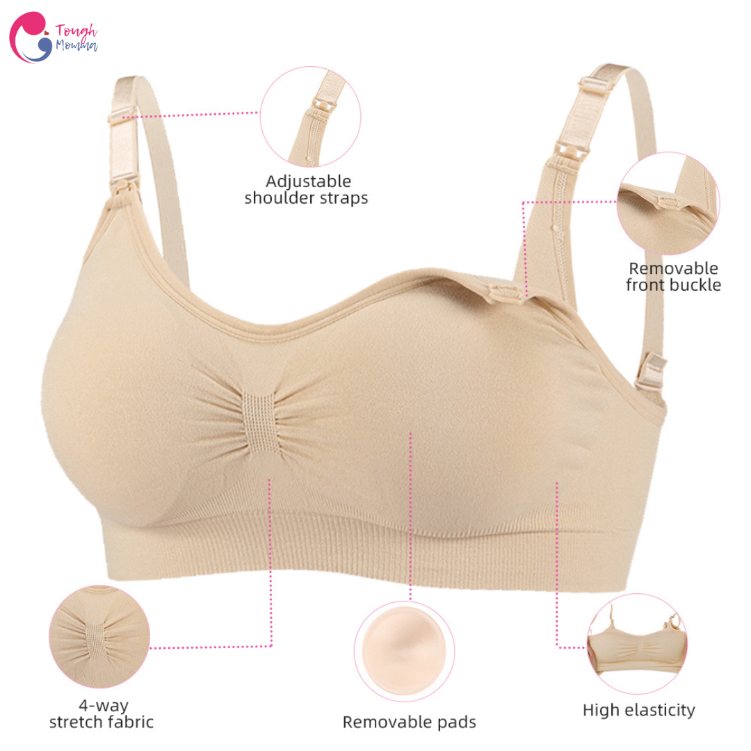 ToughMomma Classic Seamless Wireless Nursing Bra